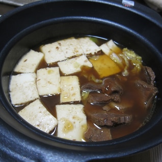 備蓄消費やキャンプに！牛大和煮の肉豆腐